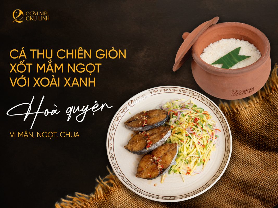 cá thu chiên mắm ngọt xoài xanh